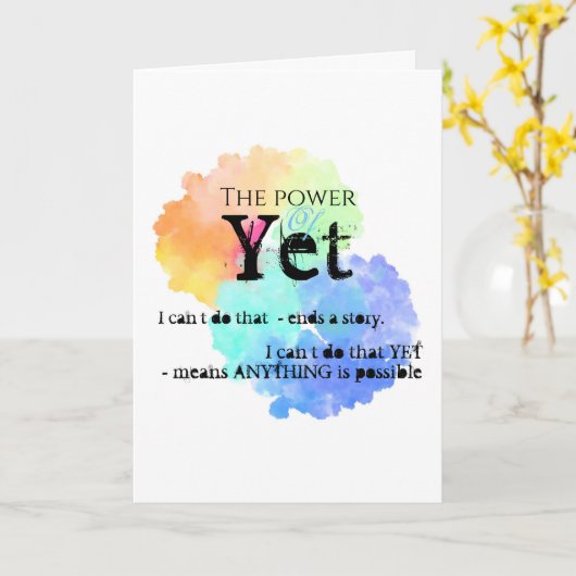 Je hebt dit, bemoediging kaart (Gele Bloem)