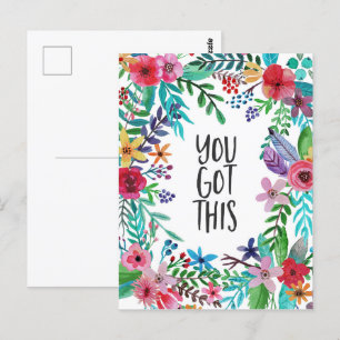 Je hebt dit citaat Cute Boho Floral Briefkaart