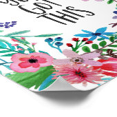 Je hebt dit citaat Cute Boho Floral Poster (Hoek)