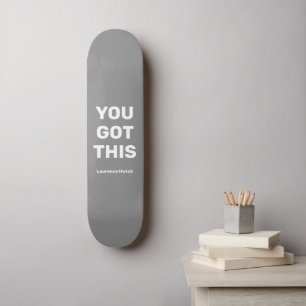 Je hebt dit coole lichtgrijs   Aangepaste naam Persoonlijk Skateboard