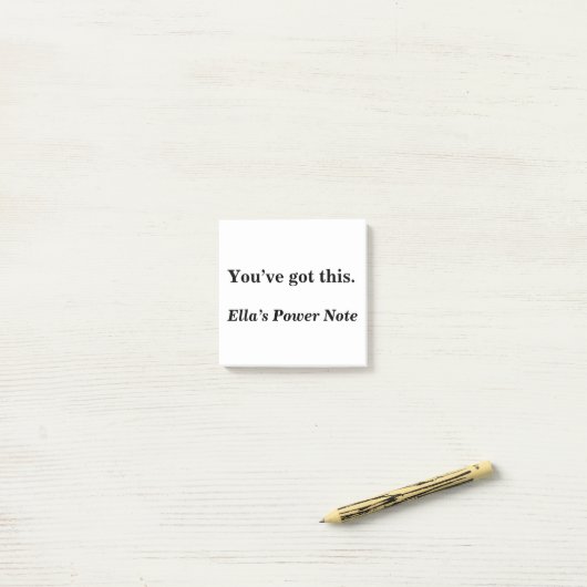 Je hebt dit - Custom Confidence Sticky Note (Op bureau)