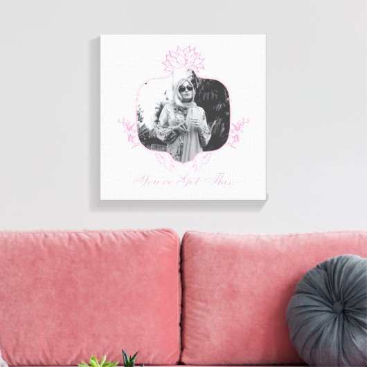 Je hebt dit - de witte lotus canvas afdruk (Insitu (Woonkamer))