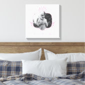 Je hebt dit - de witte lotus canvas afdruk (Insitu (Slaapkamer))