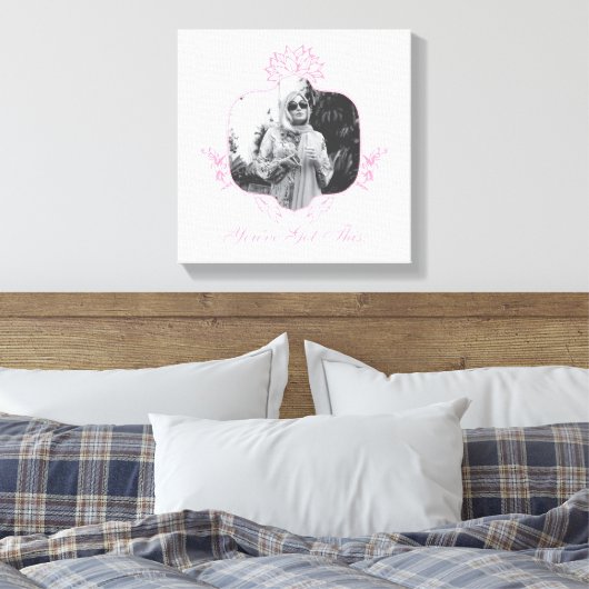 Je hebt dit - de witte lotus canvas afdruk (Insitu (Slaapkamer))