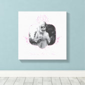 Je hebt dit - de witte lotus canvas afdruk (Insitu (Houten vloer))