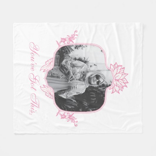 Je hebt dit - de witte lotus fleece deken (Voorkant (Horizontaal))