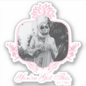 Je hebt dit - de witte lotus sticker (Voorkant)