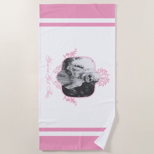 Je hebt dit - de witte lotus strandlaken (Voorkant)