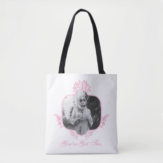 Je hebt dit - de witte lotus tote bag (Voorkant)