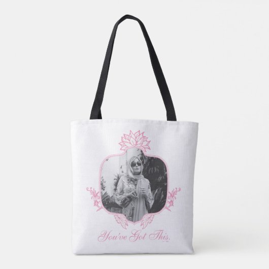 Je hebt dit - de witte lotus tote bag (Achterkant)