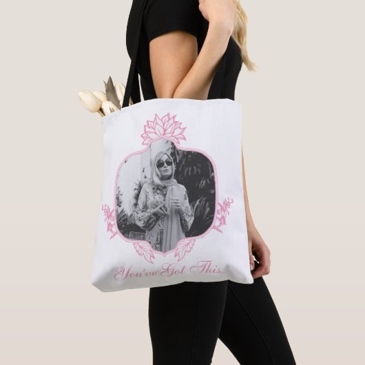 Je hebt dit - de witte lotus tote bag (Dichtbij)