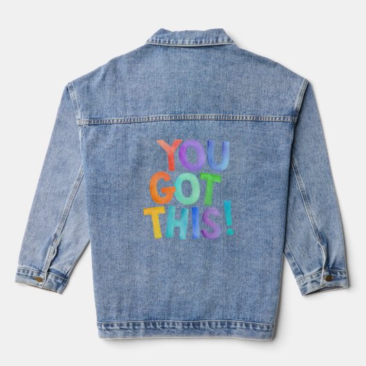 Je hebt dit! - Denim Jassen Denim Jacket (Achterkant)