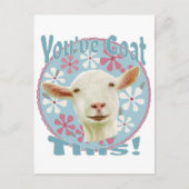 Je hebt dit geit! Aanmoedigend Geit Roze en Blauw Briefkaart (Voorkant)