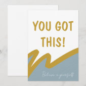 Je hebt dit! Geloof in jezelf Aanmoediging Feestdagenkaart (Voorkant / Achterkant)