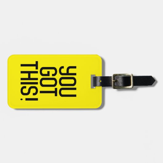 Je hebt dit! Heldergele bagagelabels (Voorkant horizontaal)