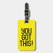Je hebt dit! Heldergele bagagelabels (Voorkant verticaal)