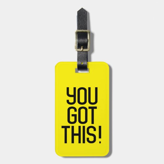 Je hebt dit! Heldergele bagagelabels (Voorkant verticaal)