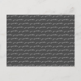 Je hebt dit Inspirerend Pattern Black White Briefkaart