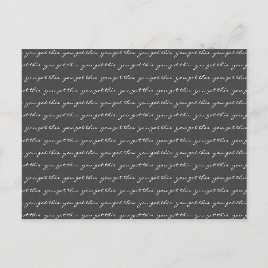 Je hebt dit Inspirerend Pattern Black White Briefkaart (Voorkant)