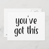 Je hebt dit: inspirerend, simpel praatje, 2 briefkaart (Voorkant / Achterkant)