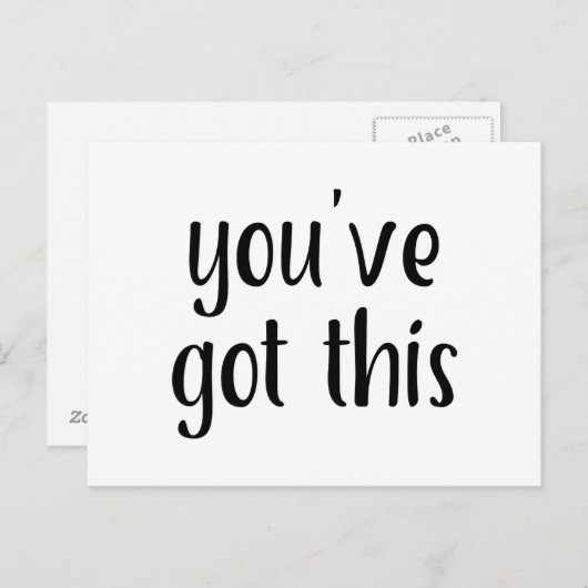 Je hebt dit: inspirerend, simpel praatje, 2 briefkaart (Voorkant / Achterkant)