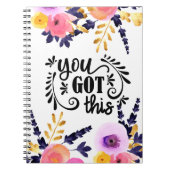 Je hebt dit. | Inspirerend van Floral Notitieboek (Voorkant)