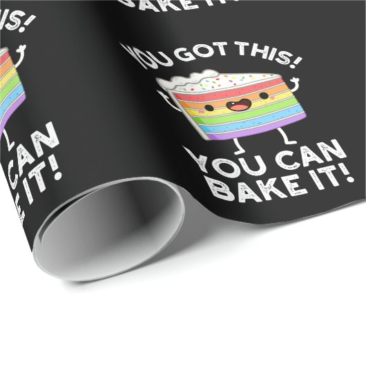 Je hebt dit, je kunt het positief maken, donkere l cadeaupapier (Rol Hoek)