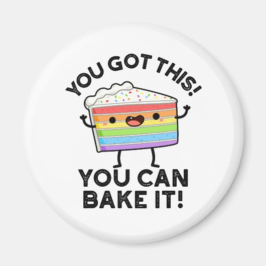 Je hebt dit, je kunt het positieve voedsel bakken  magneet (Voorkant)