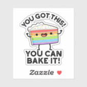 Je hebt dit, je kunt het positieve voedsel bakken  sticker (Vel)