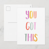 Je hebt dit kleurrijke Inspirerend citaat Feestdagenkaart (Voorkant / Achterkant)