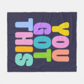 Je hebt dit kleurrijke Inspirerend citaat Fleece Deken (Voorkant (Horizontaal))