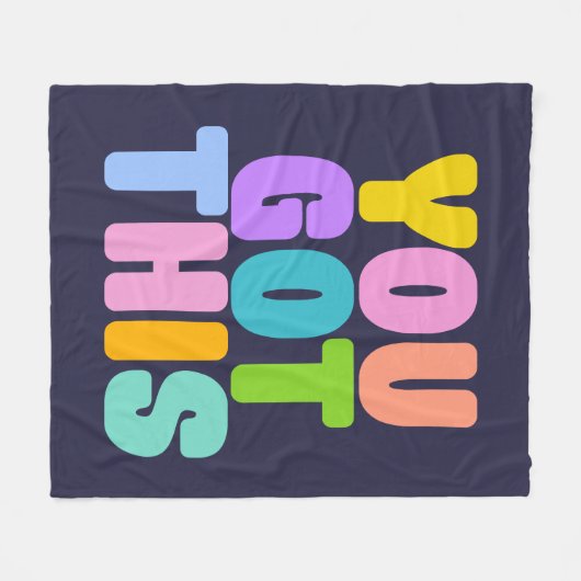 Je hebt dit kleurrijke Inspirerend citaat Fleece Deken (Voorkant (Horizontaal))