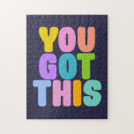 Je hebt dit kleurrijke Inspirerend citaat Legpuzzel<br><div class="desc">Verfris je dag met deze You Got This! Inspirerend Quote Jigsaw Puzzel. De levendige,  grillige typografie brengt een uitbarsting van positiviteit en plezier in je puzzeltijd. Perfect voor iedereen die een beetje aanmoediging nodig heeft,  deze puzzel is zowel een heerlijke uitdaging als een kleurrijke herinnering om gemotiveerd te blijven.</div>