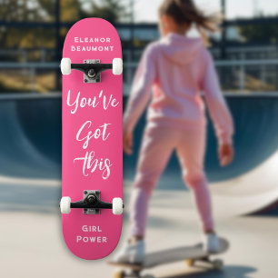Je hebt dit Meisje Power Gepersonaliseerd Roze Persoonlijk Skateboard