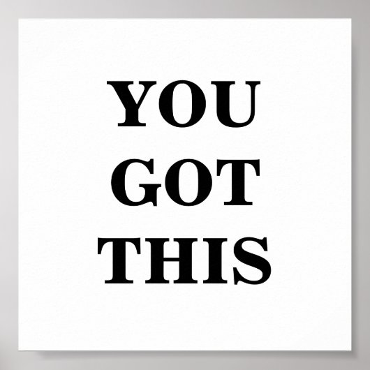 Je hebt dit minimalistische Poster (Voorkant)