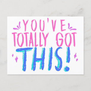 Je hebt dit Motivatie briefkaart helemaal.