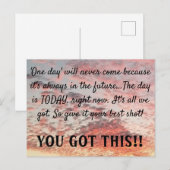 JE HEBT DIT Motivatie citaat van Sky Sunset Briefkaart (Voorkant / Achterkant)