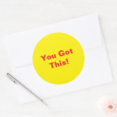 Je hebt dit! Motivatie gele Sticker (Envelop)