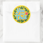 Je hebt dit! Motivatie ronde Sticker (Tas)