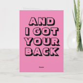 Je hebt dit! persoonlijke aanmoedigingsgroet kaart (Achterkant)