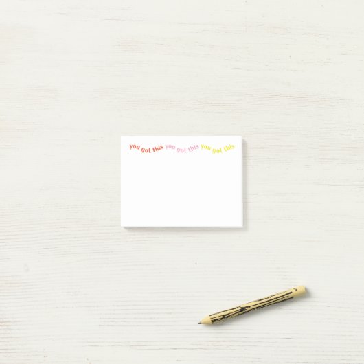 "Je hebt dit" Post-it® notes 4x3 (Op bureau)