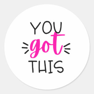 Je hebt dit ronde sticker