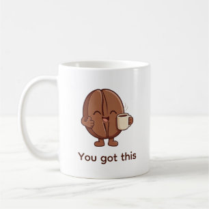 Je hebt dit Schattige Koffieboon Personage  Koffiemok