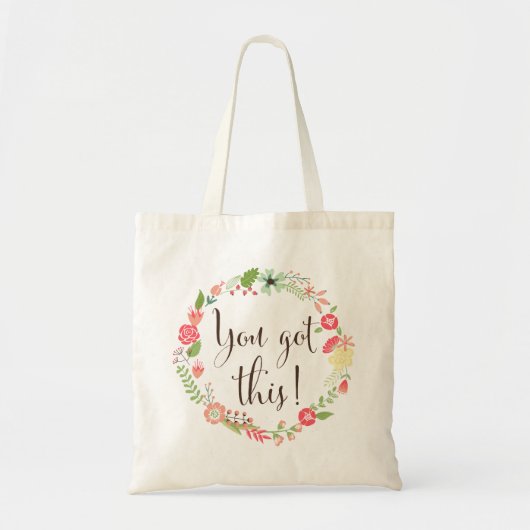 Je hebt dit script | Bloemenkrans Canvas tas (Voorkant)