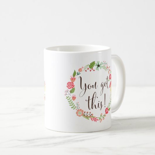 Je hebt dit script | Bloemenkrans Mok (Voorkant rechts)