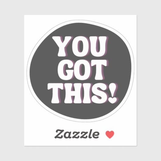 Je hebt dit! | Speels zwart emo Inspirerend Sticker (Vel)