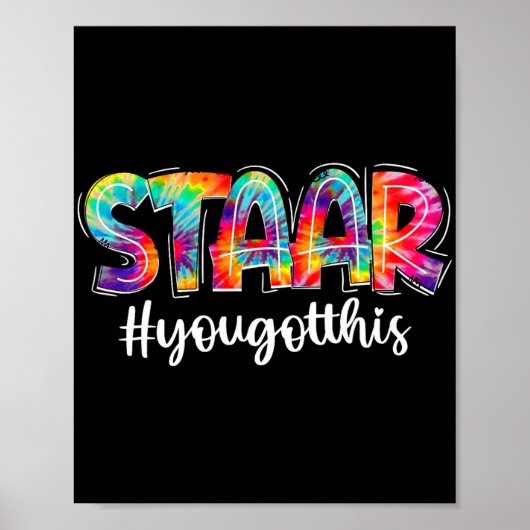 Je hebt dit Tie Dye Testing examen Grappige testda Poster (Voorkant)