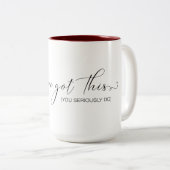 Je hebt dit tweekleurige koffiemok (Voorkant rechts)