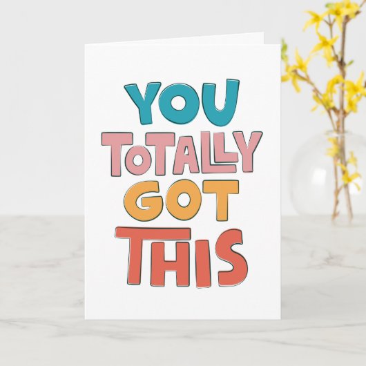 Je hebt dit Wenskaart voor aanmoediging helemaal. Kaart (Gele Bloem)