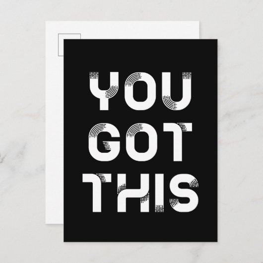 Je hebt dit zwarte briefkaart (Voorkant / Achterkant)